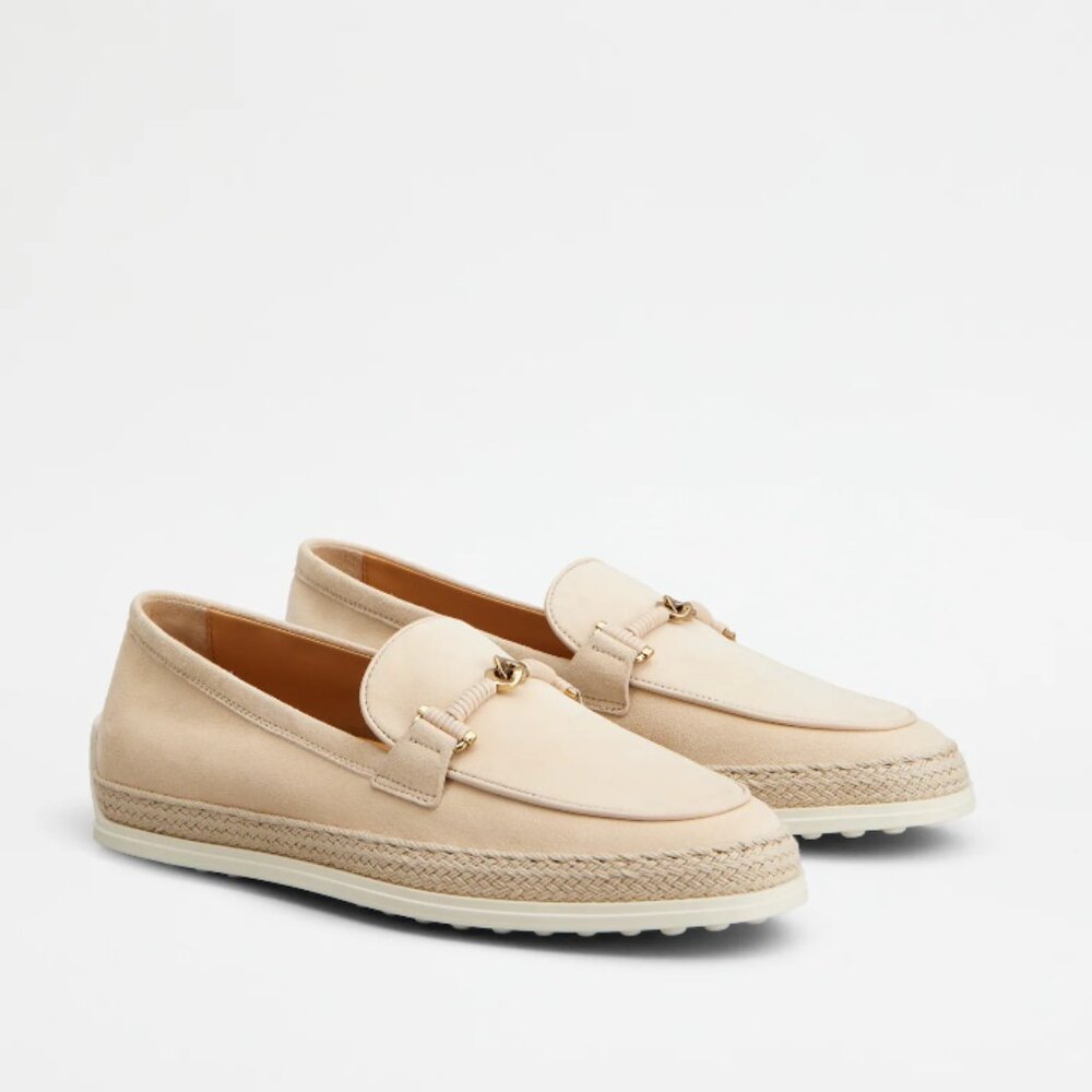 Tod's Women's Espadrille Driver Loafers - beige - size 39 (US 9)